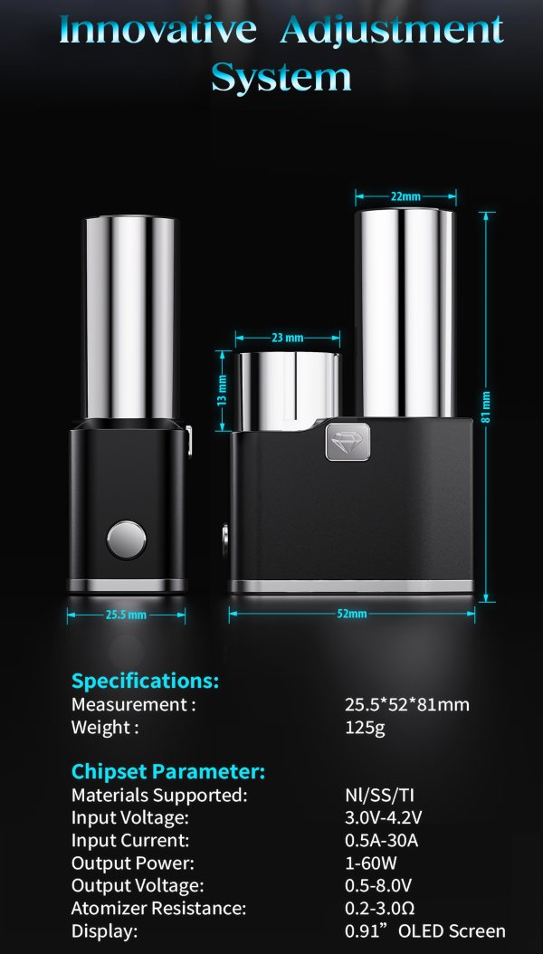 Kil-Lite DNA 60 Ambition Mods Kilic Box Mod 60W | Svapoebasta Kil-Lite DNA 60 Ambition Mods Kilic Box Mod 60W | Svapoebasta
